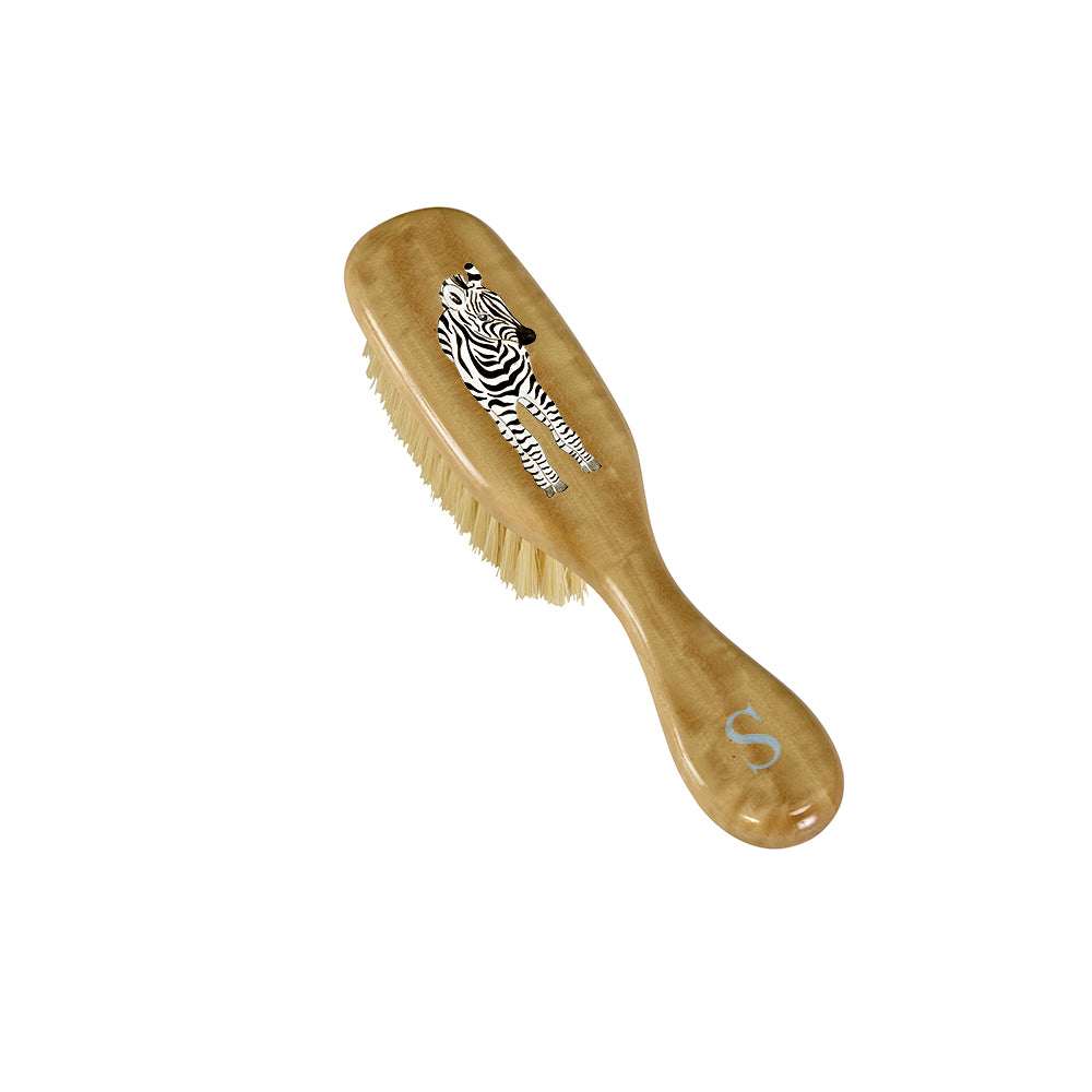 Baby Hairbrush - Vintage Safari Zebra