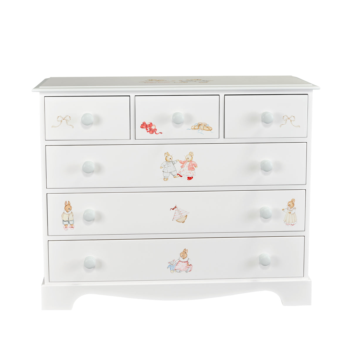 Designer Bunnies with Chic Grey Trim