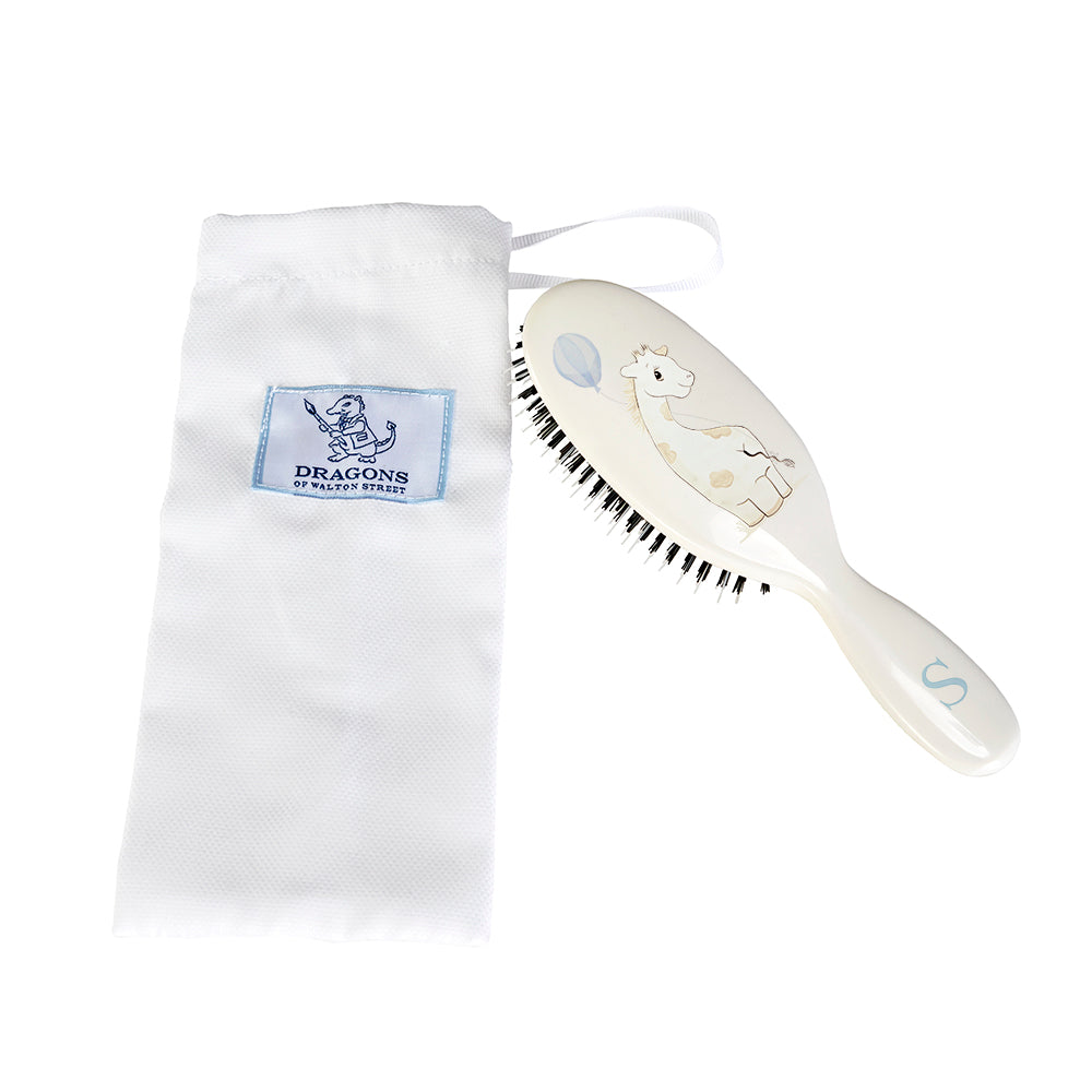 Small Hairbrush - Playful Elephants Giraffe