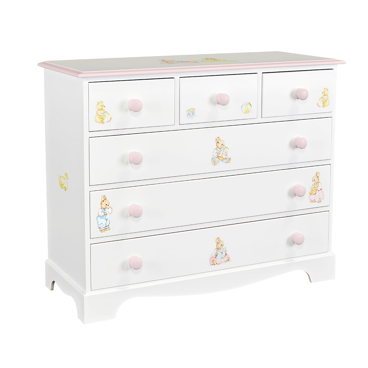 Barbara's Bunnies with Dragons Pink Trim