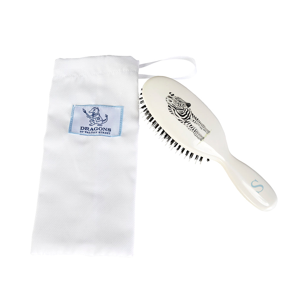 Small Hairbrush - Vintage Safari Zebra