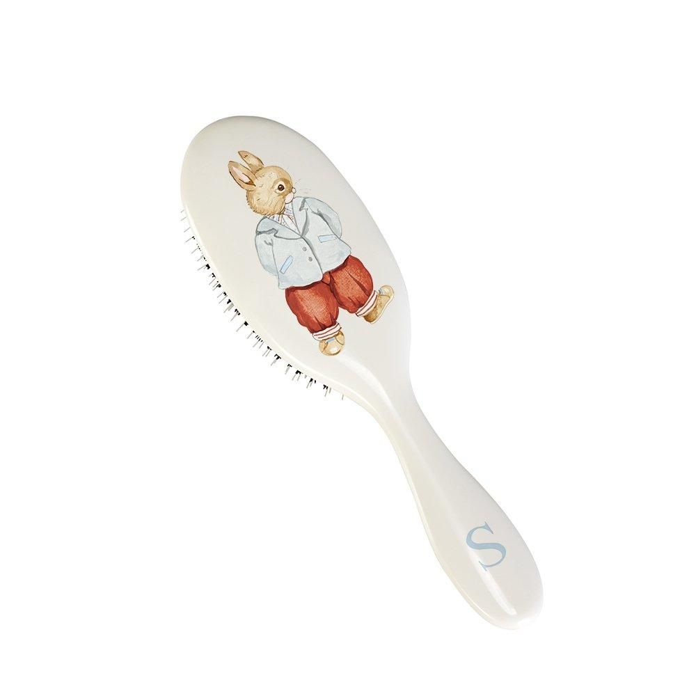 Large Hairbrush - Designer Bunny in Red Trousers