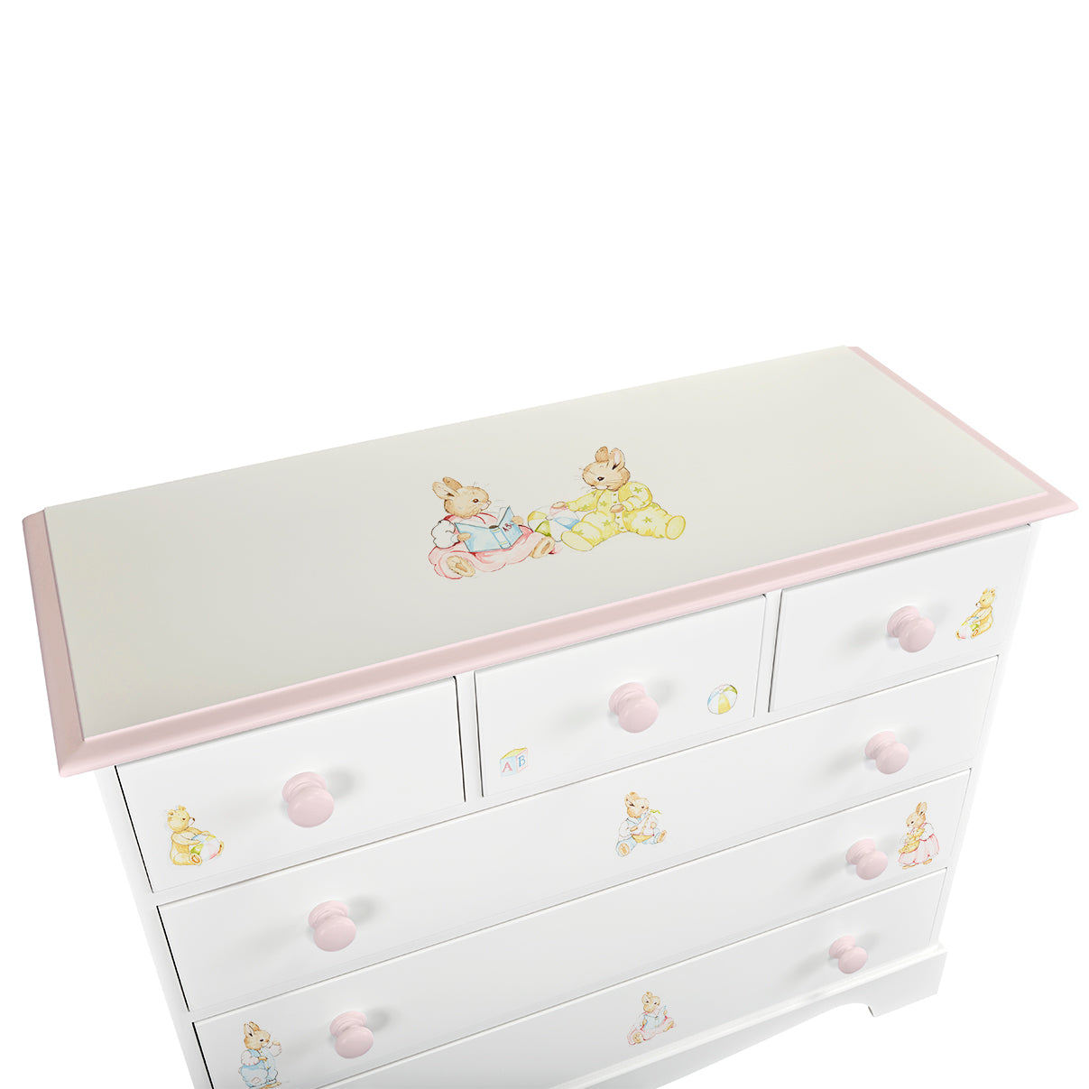 Barbara's Bunnies with Dragons Pink Trim