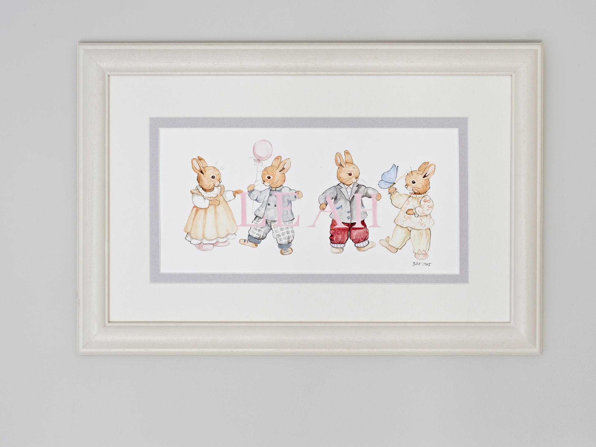 Bespoke Name Picture - Barbara's Bunnies