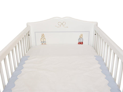 Dragons Cot Quilt with Scalloped Edging