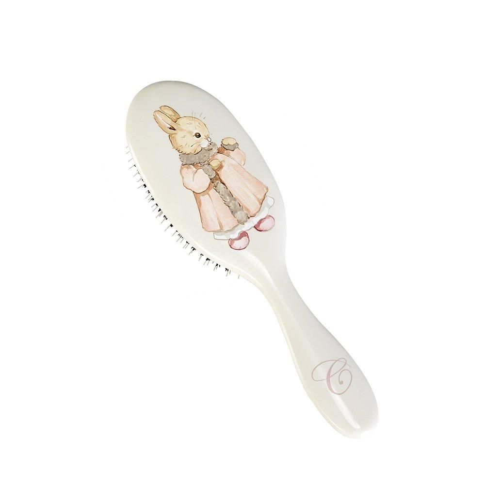 Large Hairbrush - Designer Bunny in Pink Dress