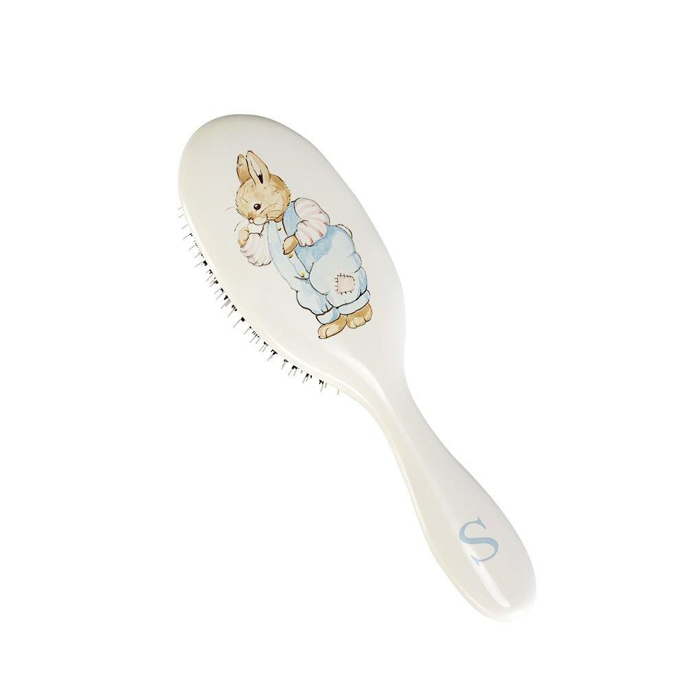 Large Hairbrush - Barbara's Bunny in Blue Dungarees
