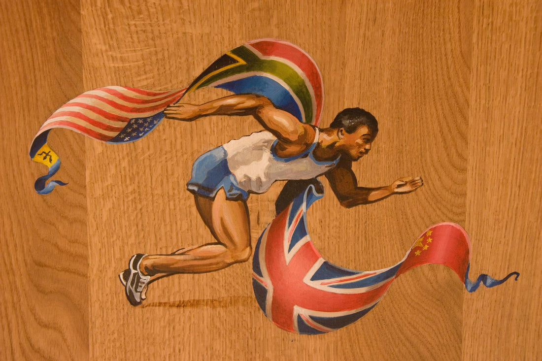 New Olympics Artwork on Oak Furniture