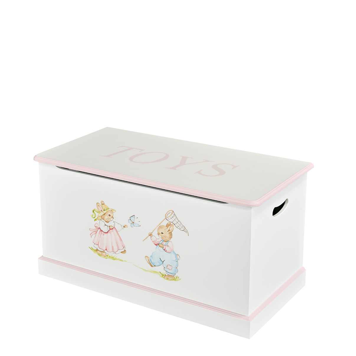 Cambridge Toy box - Barbara's Bunnies with Dragons Pink Trim