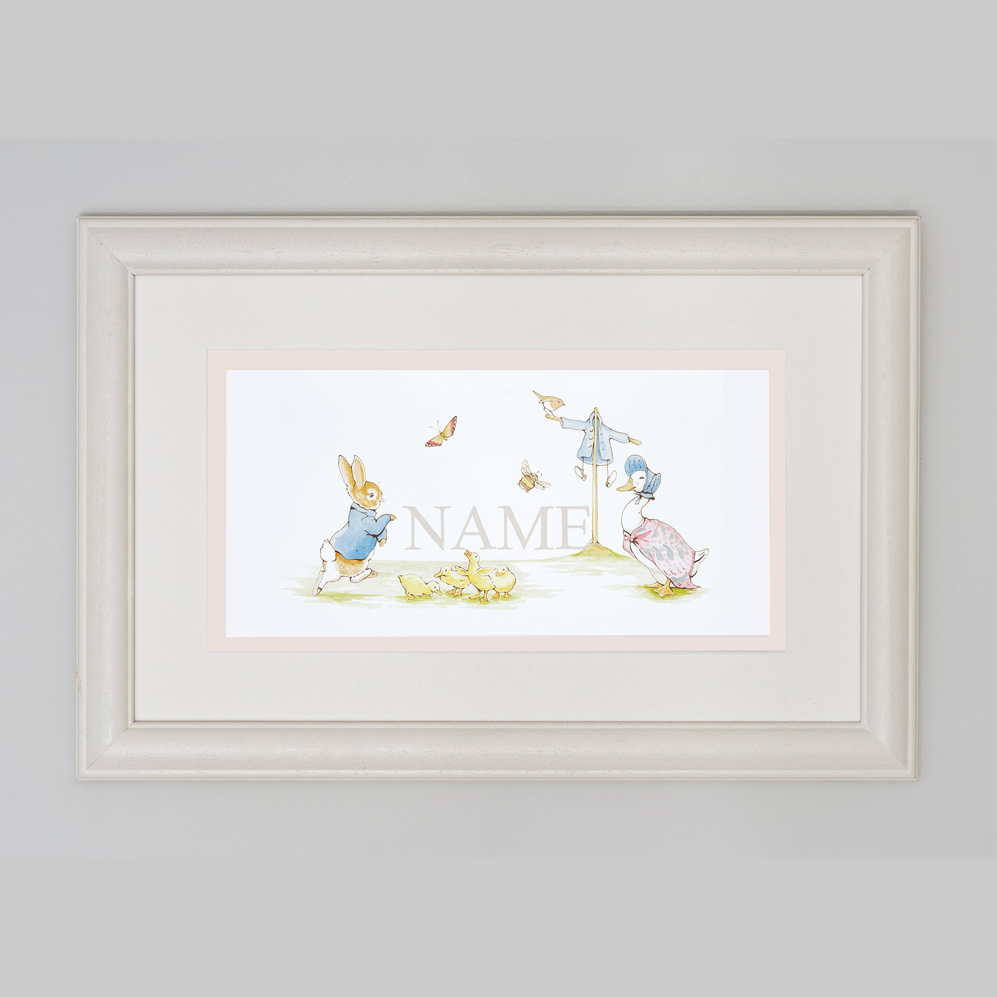 Bespoke Name Picture - Beatrix Potter with Pink Letters