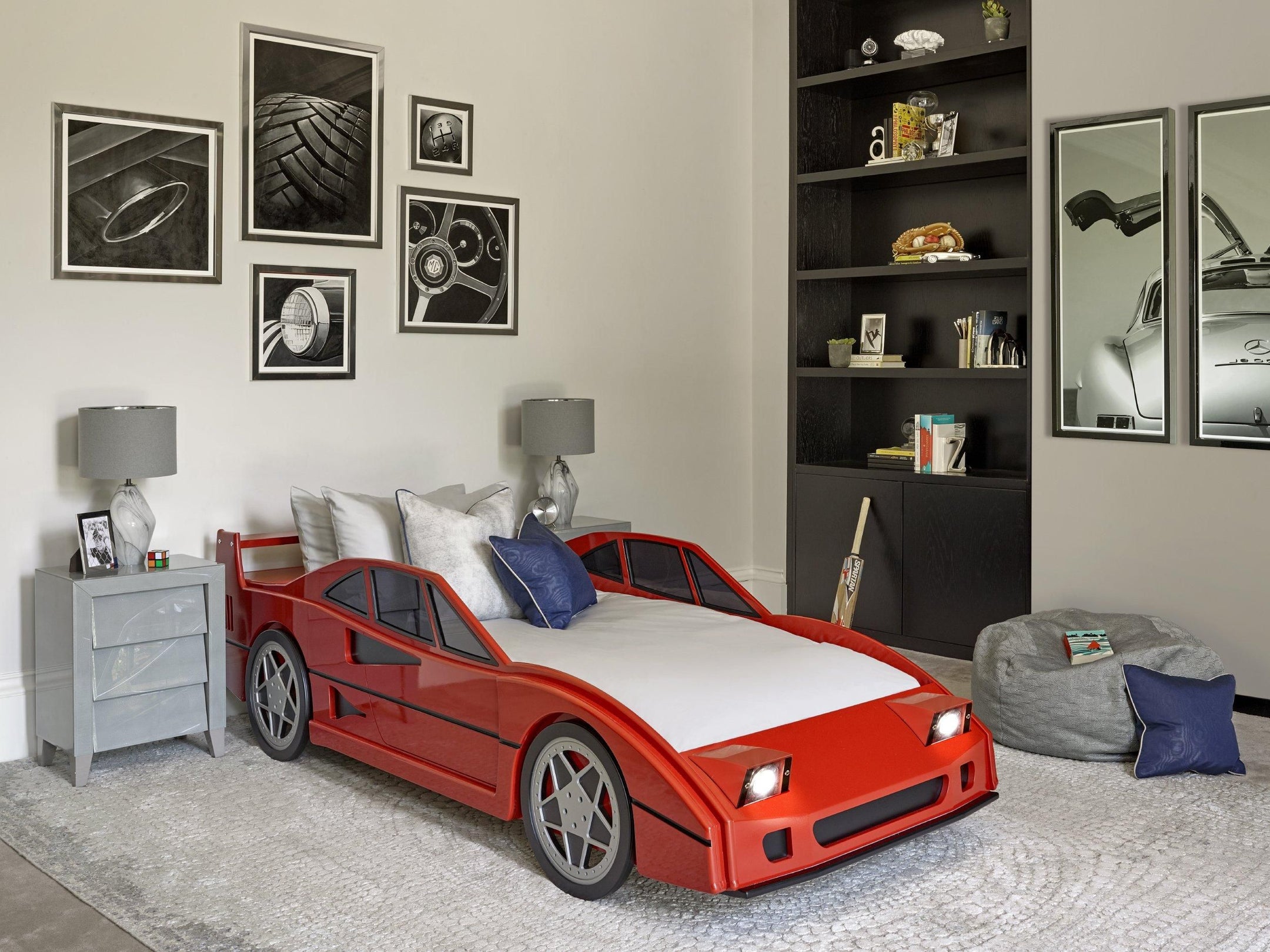 The Dragons RC79 - Single Racing Car Bed in Red
