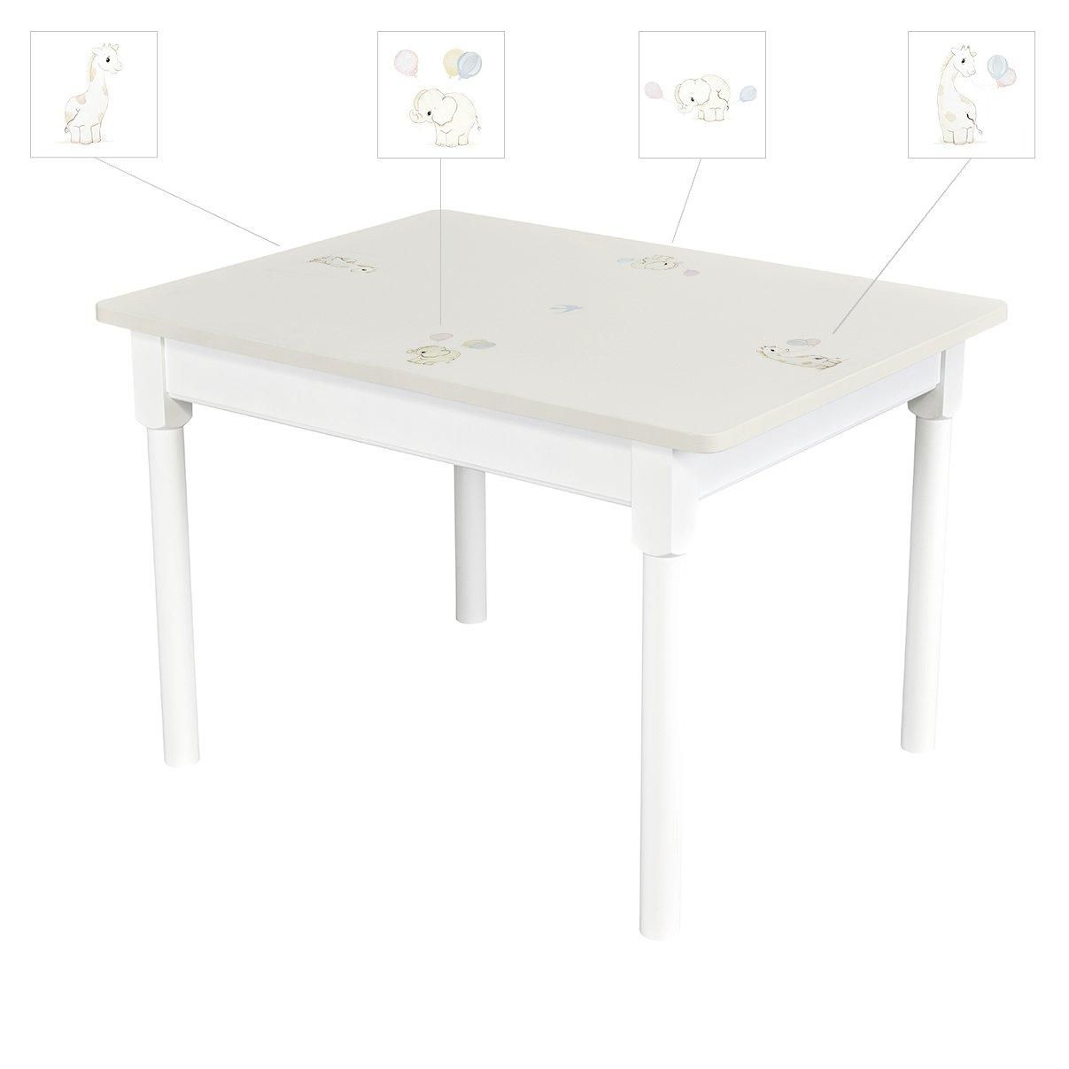 Play Table - Playful Elephants with Chic Grey Trim