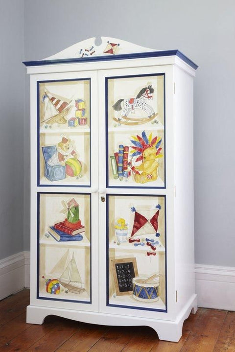 Small wardrobe for baby with Peter Rabbit paintings | Dragons of Walton Street