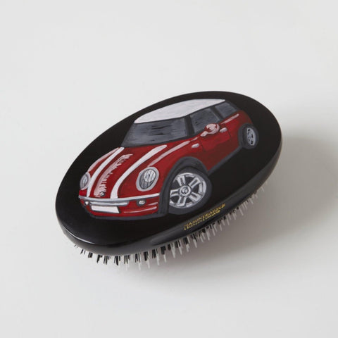 Wooden hand painted Boy's Military Hair Brush - Red Mini | Dragons of Walton Street