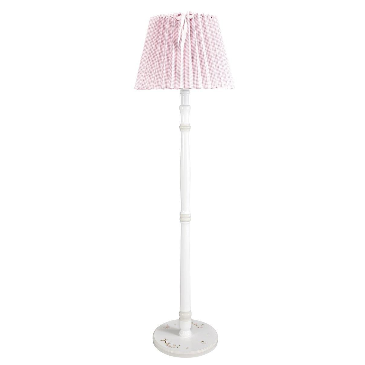 Floor lamp base for girls room with Linen Blossom paintings | Dragons of Walton Street