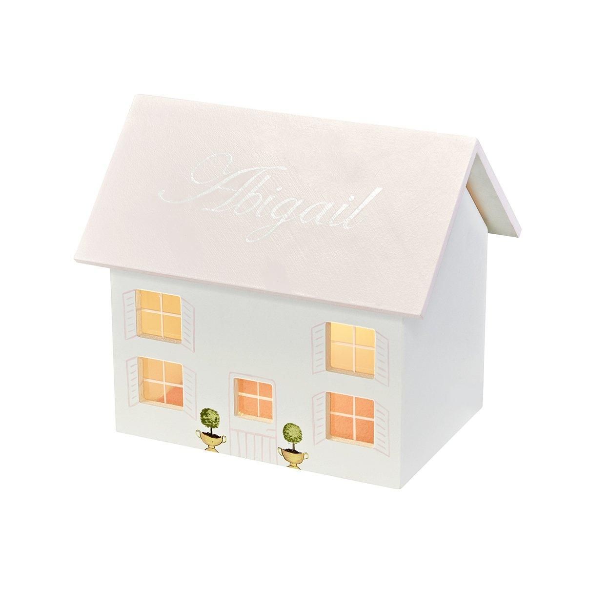 Pink house night light for girls room with name | Dragons of Walton Street