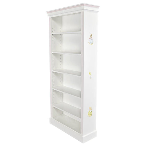 Large Lara childrens bookcase with Linen Blossom paintings | Dragons of Walton Street