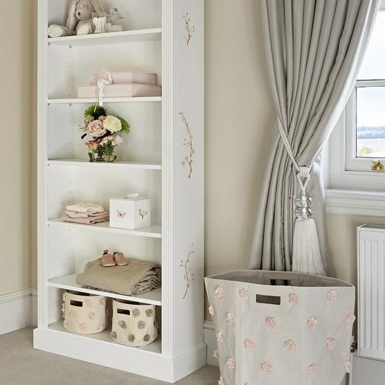 Large Lara Bookcase - Linen Blossom with Soft Jute Trim